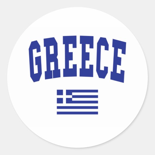 Griekenland Stijl Ronde Sticker (Voorkant)