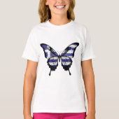 Griekenland Swallowtail Butterfly Flag Sticker T-shirt (Voorkant)