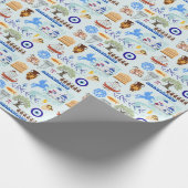 Griekenland Symbolen voor reisliefhebbers Cadeaupapier (Hoek)