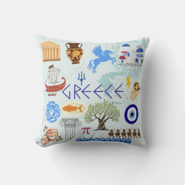 Griekenland Symbolen voor reisliefhebbers Kussen