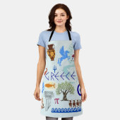 Griekenland Symbolen voor reisliefhebbers Schort (Gedragen)