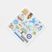 Griekenland Symbolen voor reisliefhebbers Servet (Hoek)