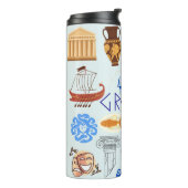 Griekenland Symbolen voor reisliefhebbers Thermosbeker (Gedraaid links)