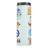 Griekenland Symbolen voor reisliefhebbers Thermosbeker (Achterkant)