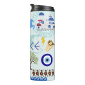 Griekenland Symbolen voor reisliefhebbers Thermosbeker (Geroteerd rechts)