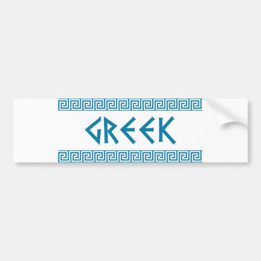 griekenland symbool naam griekenland bumpersticker (Voorkant)