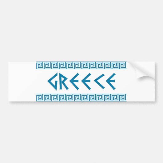 griekenland symbool naam griekenland bumpersticker (Voorkant)