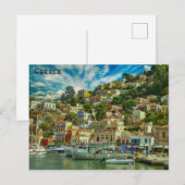 Griekenland Symi Grieks eiland Reisfoto Briefkaart (Voorkant / Achterkant)