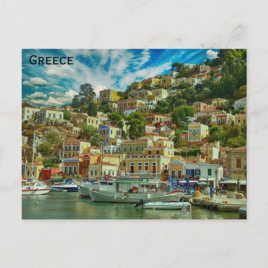 Griekenland Symi Grieks eiland Reisfoto Briefkaart (Voorkant)