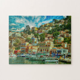 Griekenland Symi Grieks eiland Reisfoto Legpuzzel