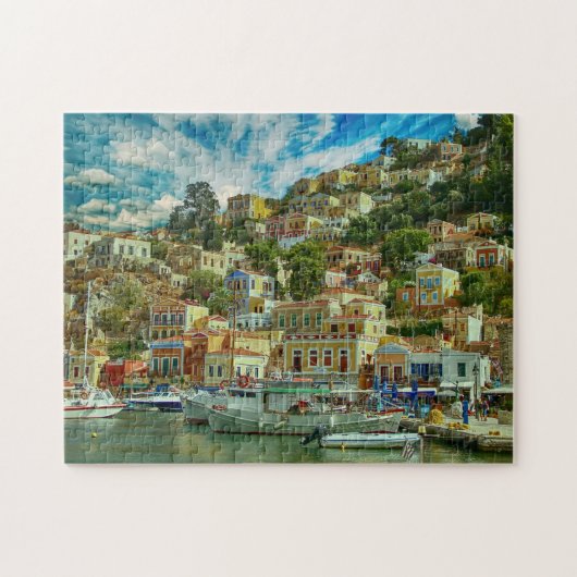 Griekenland Symi Grieks eiland Reisfoto Legpuzzel (Horizontaal)