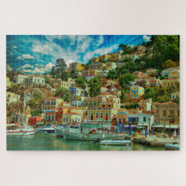 Griekenland Symi Grieks eiland Reisfoto Legpuzzel