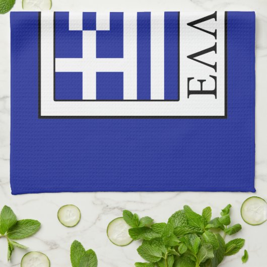 Griekenland Theedoek (Gevouwen)