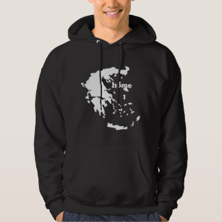 Griekenland Thuis Griekse Kaart Vlag Thuis Land Tr Hoodie