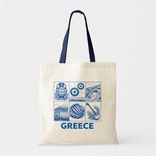 Griekenland Tote Bag (Voorkant)