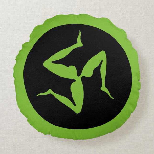 Griekenland: Triskelion Rond Kussen (Voorkant)