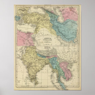 Griekenland, Turkije, Perzië, India Poster