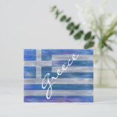 Griekenland verontrustte Griekse vlag Briefkaart (Staand voorkant)