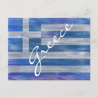 Griekenland verontrustte Griekse vlag Briefkaart