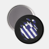 griekenland verscheurde vlag magneet (Voorkant / Achterkant)