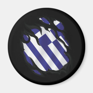 griekenland verscheurde vlag magneet