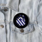 griekenland verscheurde vlag ronde button 7,6 cm (In situ)