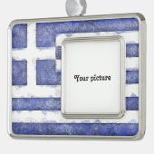 Griekenland Verzilverd Omlijst Ornament (Links)