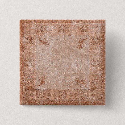 griekenland vierkant ontwerp vierkante button 5,1 cm (Voorkant)