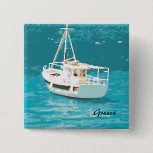 Griekenland Vierkante Button 5,1 Cm