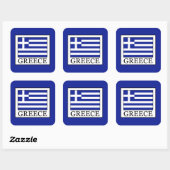 Griekenland Vierkante Sticker (Vel)