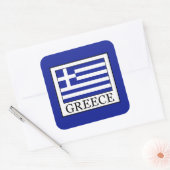 Griekenland Vierkante Sticker (Envelop)