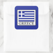 Griekenland Vierkante Sticker (Tas)