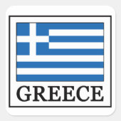 Griekenland Vierkante Sticker (Voorkant)