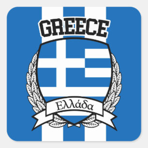 Griekenland Vierkante Sticker