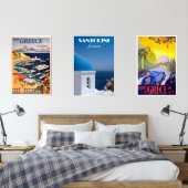 Griekenland vintage posters muurkunst sets (Slaapkamer)