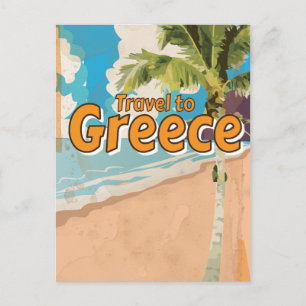 Griekenland Vintage vakantieposter Briefkaart