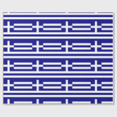 Griekenland Vlag Blauw Wit strepen en kruis Cadeaupapier (Vlak)