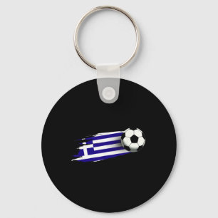 Griekenland Vlag Boven Griekse Voetbal Vlag Grieks Sleutelhanger