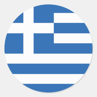 Griekenland Vlag Classic Ronde Sticker
