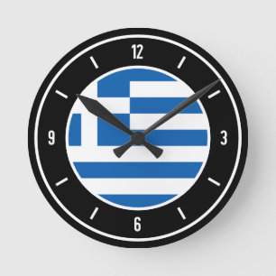 Griekenland vlag Elegant Ronde Klok
