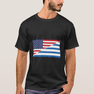 Griekenland Vlag en VS Vlag Roots Griekse afkomst T-shirt