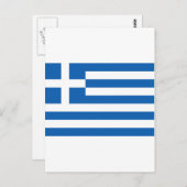 Griekenland vlag GR Briefkaart (Voorkant / Achterkant)