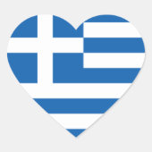 Griekenland vlag GR Hart Sticker (Voorkant)