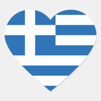 Griekenland vlag GR Hart Sticker