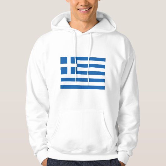 Griekenland vlag GR Hoodie (Voorkant)