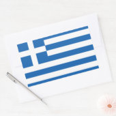 Griekenland vlag GR Rechthoekige Sticker (Envelop)