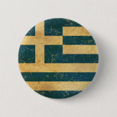 Griekenland Vlag  Grunge Button (Voorkant)
