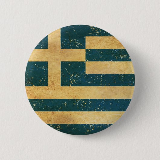 Griekenland Vlag  Grunge Button (Voorkant)