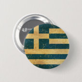 Griekenland Vlag  Grunge Button (Voorkant /achterkant)
