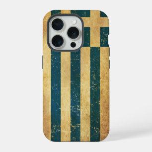 Griekenland Vlag Grunge iPhone 15 Pro Case